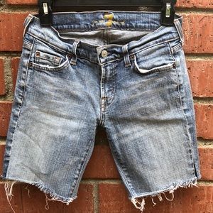 Cut off denim shorts